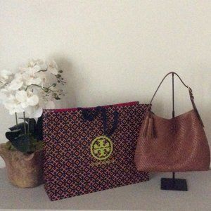 Tory Burch Thea Woven Hobo Tote